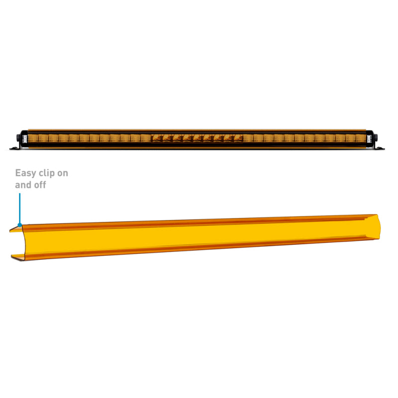 Borne Off-Road Light Bar Cover Single Row 40in Amber