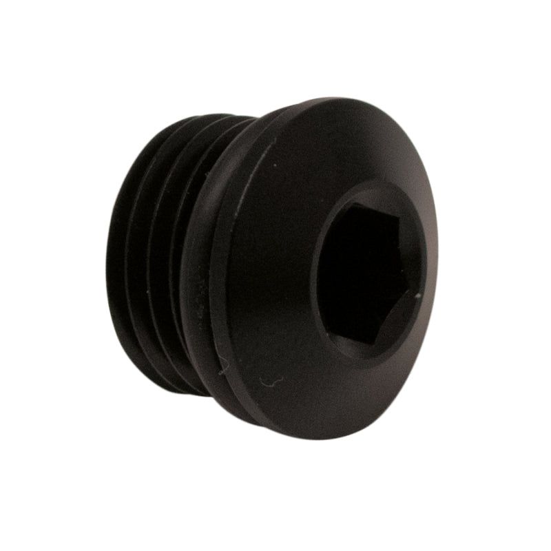 DeatschWerks 6AN ORB Male Plug Low Profile Internal Allen/Hex (Incl O-Ring) - Anodized Matte Black-Fitting Caps-DeatschWerks-DWK6-02-0717-B-SMINKpower Performance Parts