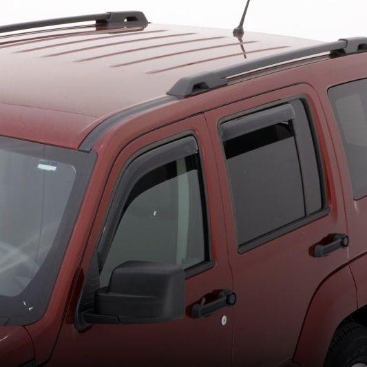 AVS 08-14 Jeep Liberty Ventvisor In-Channel Front & Rear Window Deflectors 4pc - Smoke