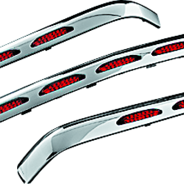 Kuryakyn L.E.D. Trunk Molding For 01-10 GL1800 Chrome Red Lens