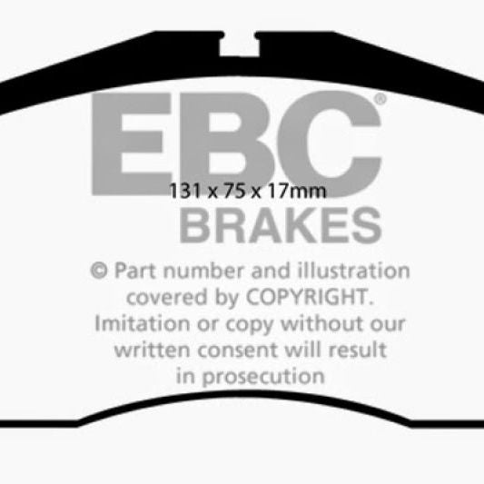 EBC 93-95 Porsche 911 (964) 3.6 Turbo Redstuff Front Brake Pads