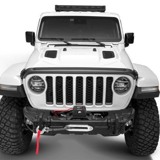 AVS 2018+ Jeep Wrangler (JL) 2dr/4dr Aeroskin II Textured Low Profile Hood Shield - Black