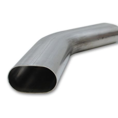 Vibrant 3.5in Oval (Nominal Size) T304 SS 45 deg Mandrel Bend 6in x 6in leg lengths-Steel Tubing-Vibrant-VIB13192-SMINKpower Performance Parts