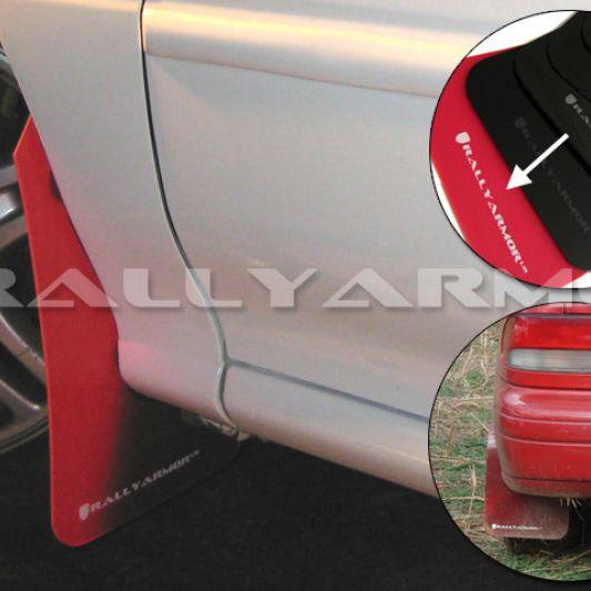 Rally Armor 93-01 Subaru Impreza RS Red UR Mud Flap w/ White Logo