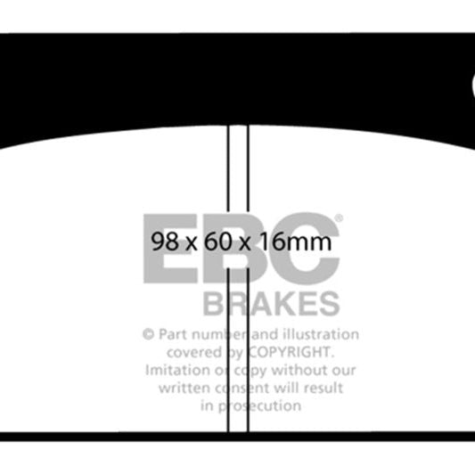 EBC 66-68 Volvo 140 1.8 Redstuff Front Brake Pads