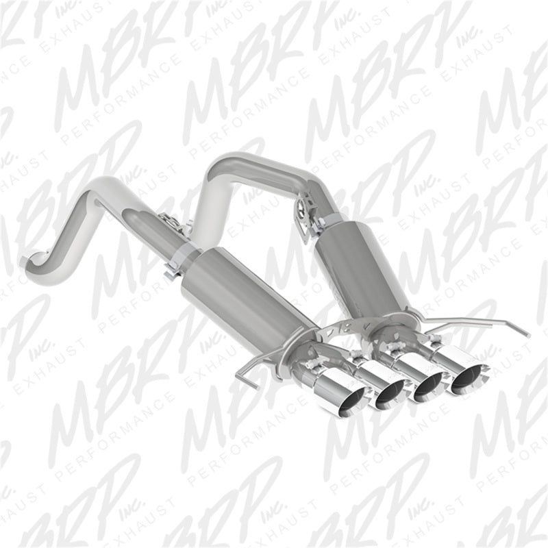 MBRP 14-19 Chevy Corvette V8 6.2L 3in T304 Dual Cat Back w/ 4in Quad Dual Wall Tips-Catback-MBRP-MBRPS7030304-SMINKpower Performance Parts