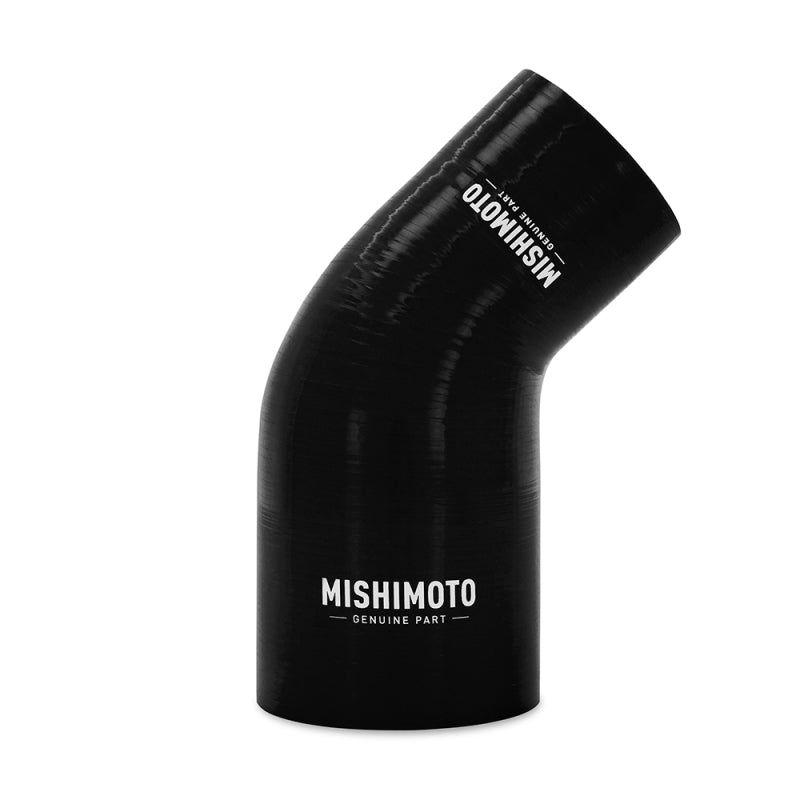 Mishimoto Silicone Reducer Coupler 45 Degree 3in to 3.5in - Black-Silicone Couplers & Hoses-Mishimoto-MISMMCP-R45-3035BK-SMINKpower Performance Parts