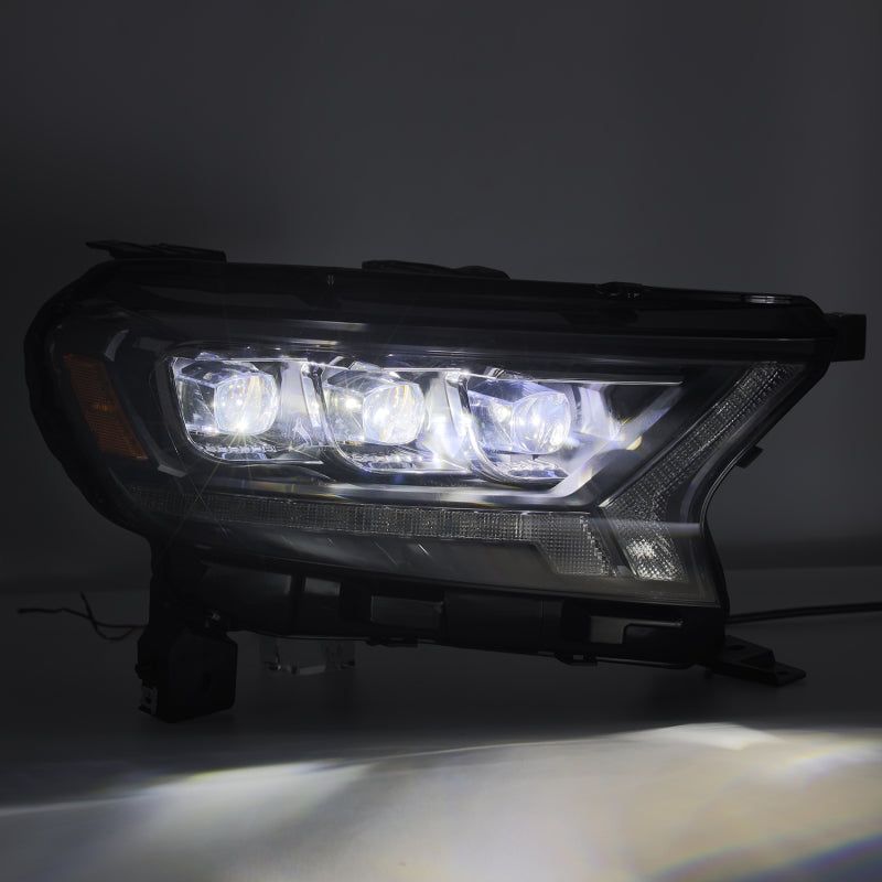AlphaRex 19-21 Ford Ranger NOVA LED Proj Headlight Plnk Style Alpha Blk w/Activ Light/Seq Signal/DRL-Headlights-AlphaRex-ARX880123-SMINKpower Performance Parts