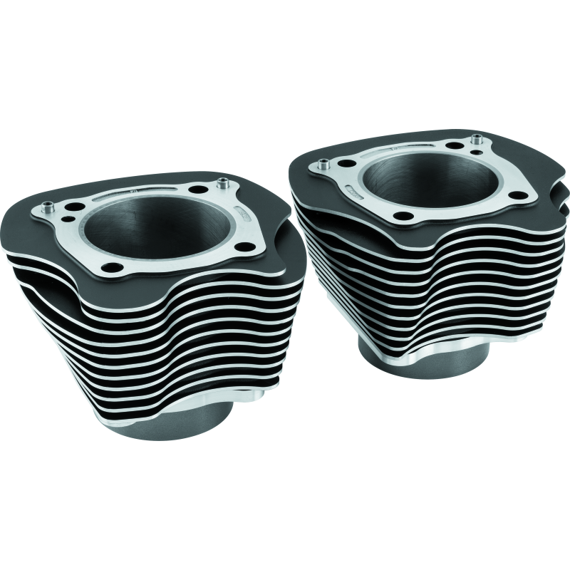 Twin Power 17-Up M8 Black 4.25 Inch Big Bore Cylinders Pair