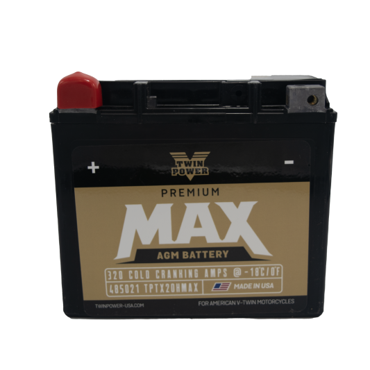 Twin Power GYZ-20H Premium MAX Battery Replaces H-D 65991-82B Made in USA 320 CCA