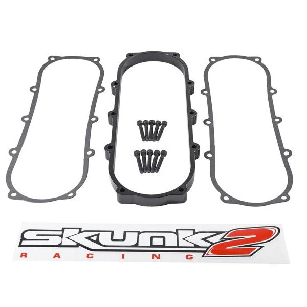 Skunk2 Ultra Series Honda/Acura Black Street Intake Manifold .5 Liter Spacer-Intake Spacers-Skunk2 Racing-SKK907-05-9101-SMINKpower Performance Parts