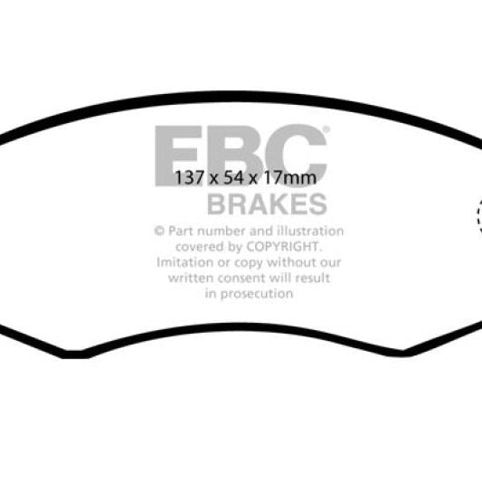 EBC 91-97 Infiniti G20 2.0 Yellowstuff Front Brake Pads-Brake Pads - Performance-EBC-EBCDP4792R-SMINKpower Performance Parts