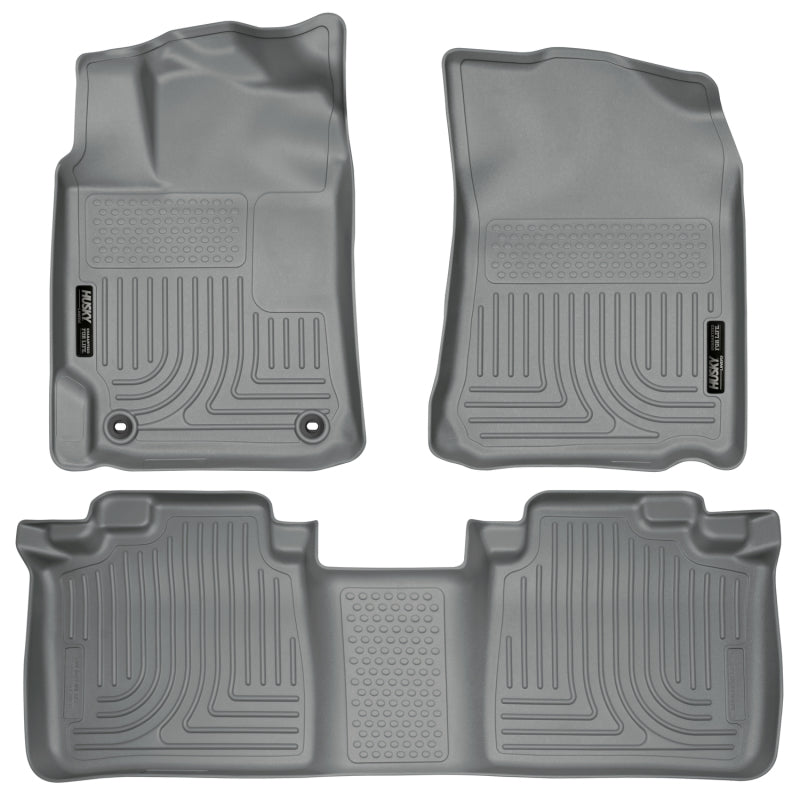 Husky Liners 2012 Toyota Camry WeatherBeater Combo Gray Floor Liners-Floor Mats - Rubber-Husky Liners-HSL98902-SMINKpower Performance Parts