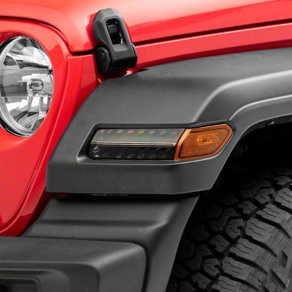 Raxiom 18-23 Jeep Wrangler JL Sport Axial Series SEQL LED Parking/Turn Signal Lights- Smoked