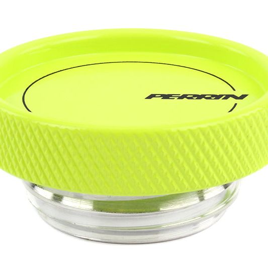 Perrin 02-21 Subaru WRX / 2022 BRZ & GR86 / 04-21 STI / 00-18 Forester XT Oil Fill Cap - Neon Yellow-Oil Caps-Perrin Performance-PERPSP-ENG-711NY-SMINKpower Performance Parts