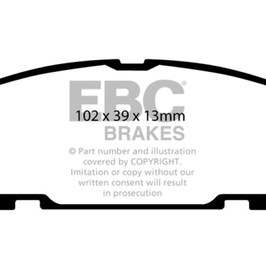 EBC 01-03 Mazda Miata MX5 1.8 (Sports Suspension) Yellowstuff Rear Brake Pads-Brake Pads - Performance-EBC-EBCDP41453R-SMINKpower Performance Parts