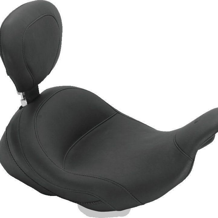 Mustang 08-21 Harley Electra Glide Std,Rd Glide,Rd King,Str Glide Lowdow Touring Solo Seat - Black