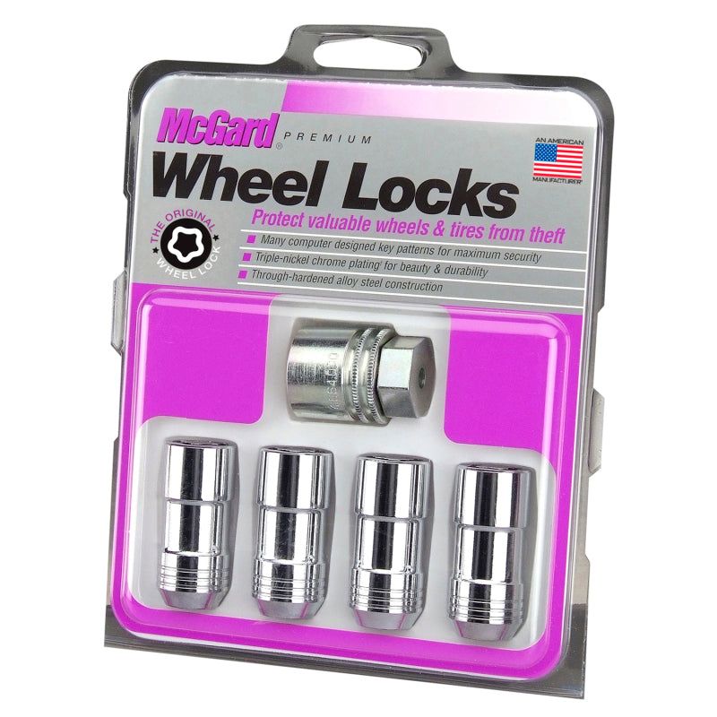 McGard Wheel Lock Nut Set - 4pk. (Cone Seat) M14X2.0 / 13/16 Hex / 2.25in. Length - Chrome-Lug Nuts-McGard-MCG24205-SMINKpower Performance Parts