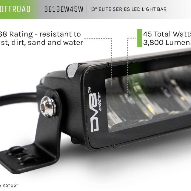 DV8 Offroad Elite Series 13in Light Bar 45W Flood/Spot LED