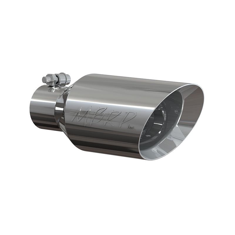 MBRP Universal Tip 4.5 O.D. Dual Walled Angled Rolled End 2.5 Inlet 12in Length - T304-Steel Tubing-MBRP-MBRPT5161-SMINKpower Performance Parts