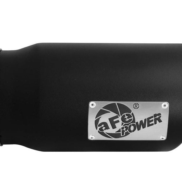 aFe Diesel Exhaust Tip Bolt On Black 5in Inlet x 6in Outlet x 12in Long-Catback-aFe-AFE49T50601-B12-SMINKpower Performance Parts