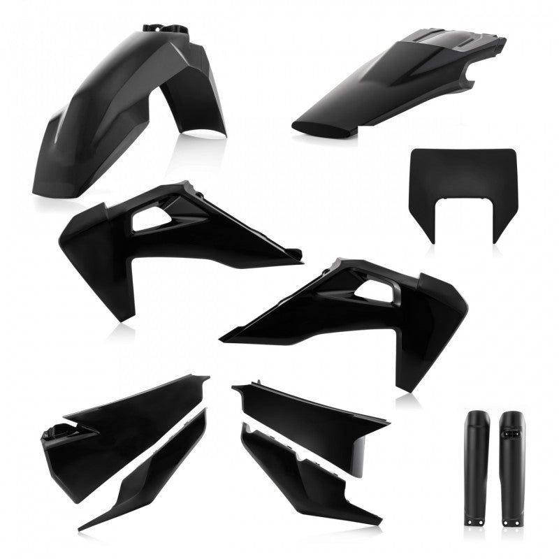 Acerbis 20-23 Husqvarna TE150i-300i/ FE350/s-501/s Full Plastic Kit - Black-Plastics-Acerbis-ACB2791530001-SMINKpower Performance Parts