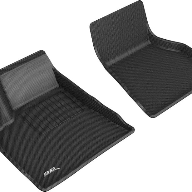 3D MAXpider 2015-2020 Tesla Model S Kagu 1st Row Floormat - Black-Floor Mats - Rubber-3D MAXpider-ACEL1TL01311509-SMINKpower Performance Parts