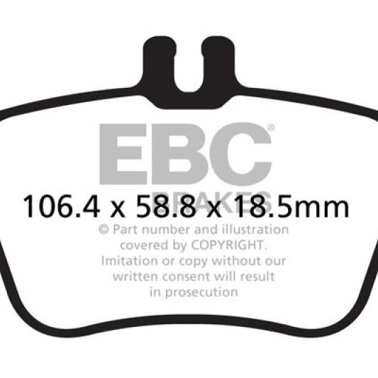 EBC 13+ Mercedes-Benz CLA250 2.0 Turbo Greenstuff Rear Brake Pads