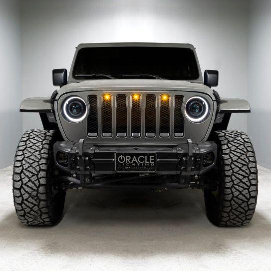 Oracle Oculus Bi-LED Projector Headlights for Jeep JL/Gladiator JT - Matte Blk - 5500K SEE WARRANTY