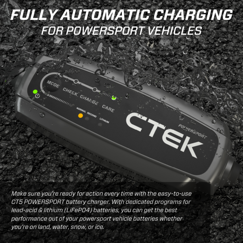 CTEK Battery Charger - CT5 Powersport - 2.3A-Battery Chargers-CTEK-CTEK40-339-SMINKpower Performance Parts