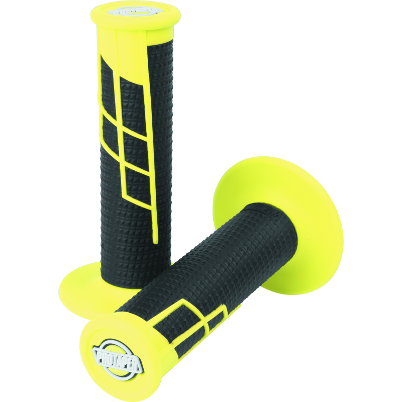 ProTaper Clamp-On 1/2 Waffle Grip - Neon Yellow/Black