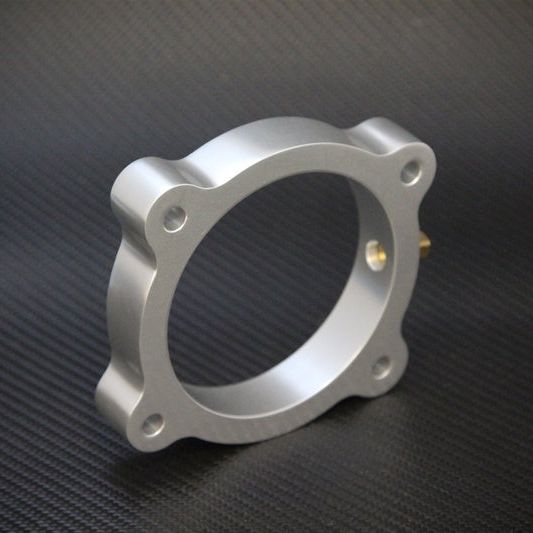 Torque Solution Throttle Body Spacer (Silver): Hyundai Genesis V6 3.8L 2013+-Throttle Body Spacers-Torque Solution-TQSTS-TBS-021-SMINKpower Performance Parts