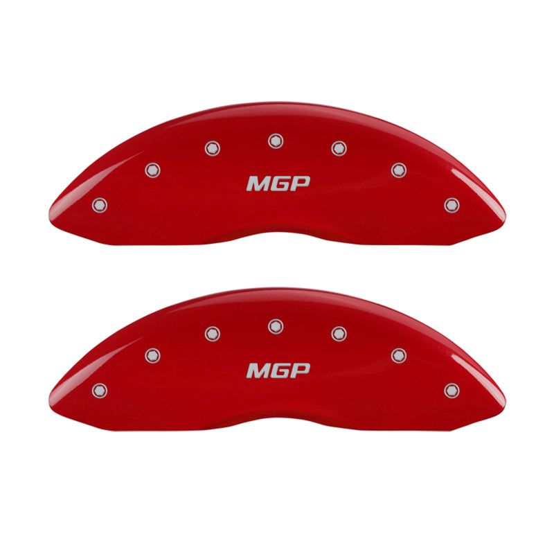 MGP 4 Caliper Covers Engraved Front & Rear MGP Red finish silver ch-Caliper Covers-MGP-MGP23197SMGPRD-SMINKpower Performance Parts