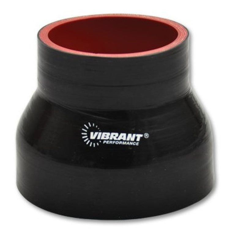 Vibrant 4 Ply Reducer Couper 1.5in ID x 1.375in ID x 3in Long - Black-Silicone Couplers & Hoses-Vibrant-VIB19722-SMINKpower Performance Parts