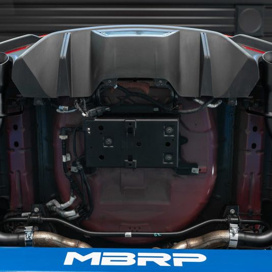 MBRP 18-20 Ford Mustang GT 2.5in Black Coated Non Active Dual Axle Back Exhaust - 4in Dual Wall Tips