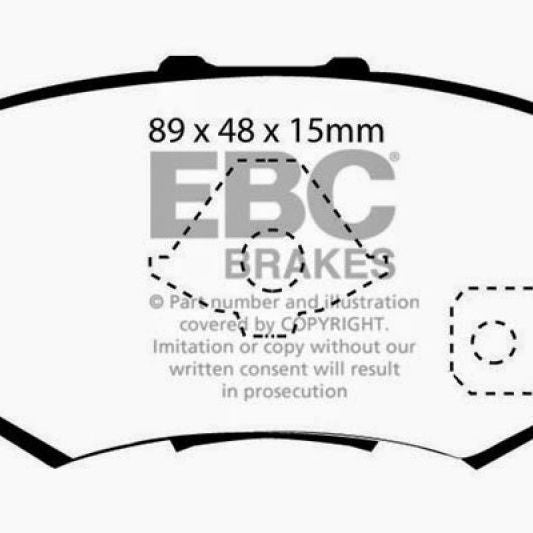 EBC 10-12 Acura RDX 2.3 Turbo Redstuff Rear Brake Pads-Brake Pads - Performance-EBC-EBCDP31193/2C-SMINKpower Performance Parts