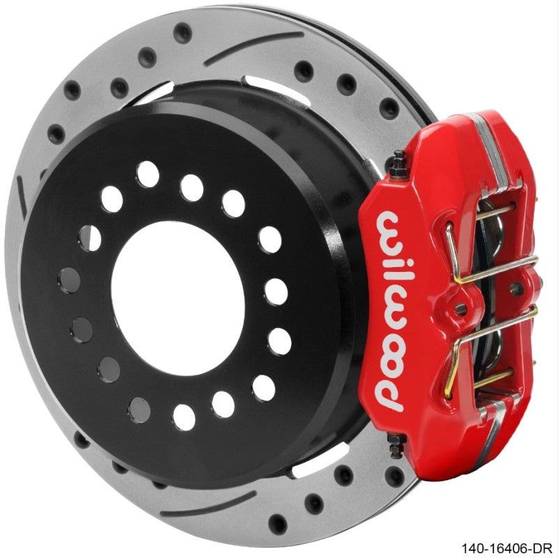 Wilwood Ford Explorer 8.8in Rear Axle Dynapro Disc Brake Kit 11in Drilled/Slotted Rotor -Red Caliper-Big Brake Kits-Wilwood-WIL140-16406-DR-SMINKpower Performance Parts