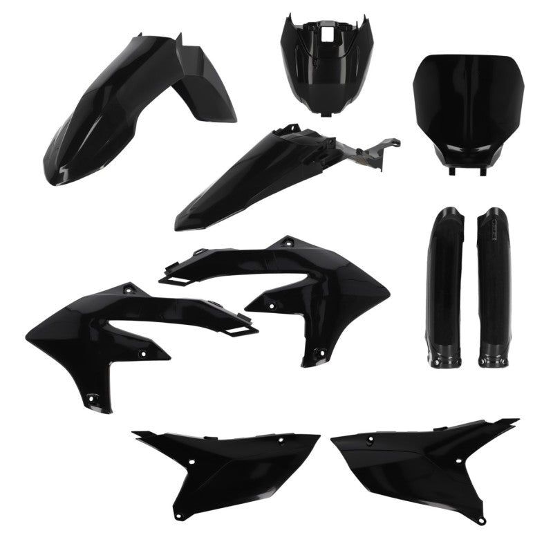 Acerbis 2024 Yamaha YZ250F/ 23-24 YZ450F/FX (w/Tank Cover) Full Plastic Kit - Black-Plastics-Acerbis-ACB2979590001-SMINKpower Performance Parts