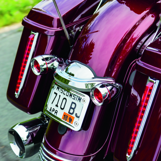 Kuryakyn Curved License Plate Mount Chrome