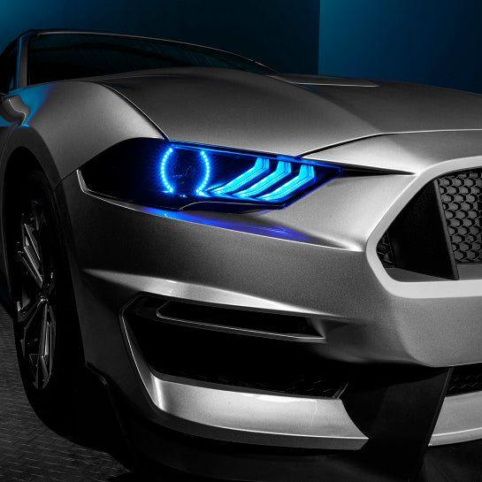 Oracle 18-21 Ford Mustang Dynamic DRL w/ Halo Kit & Sequential Turn Signal - ColorSHIFT SEE WARRANTY