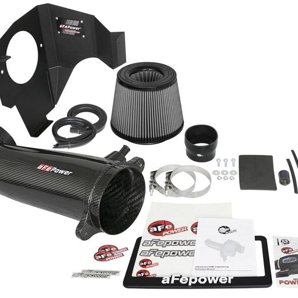 aFe POWER Magnum FORCE Carbon Fiber Stage 2 Track Series Pro Dry S CAIS - 11-18 Dodge Challenger V8-Cold Air Intakes-aFe-AFE51-12162-C-SMINKpower Performance Parts