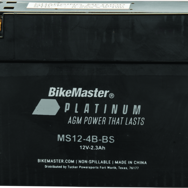 BikeMaster AGM Battery - MS12-4B-BS