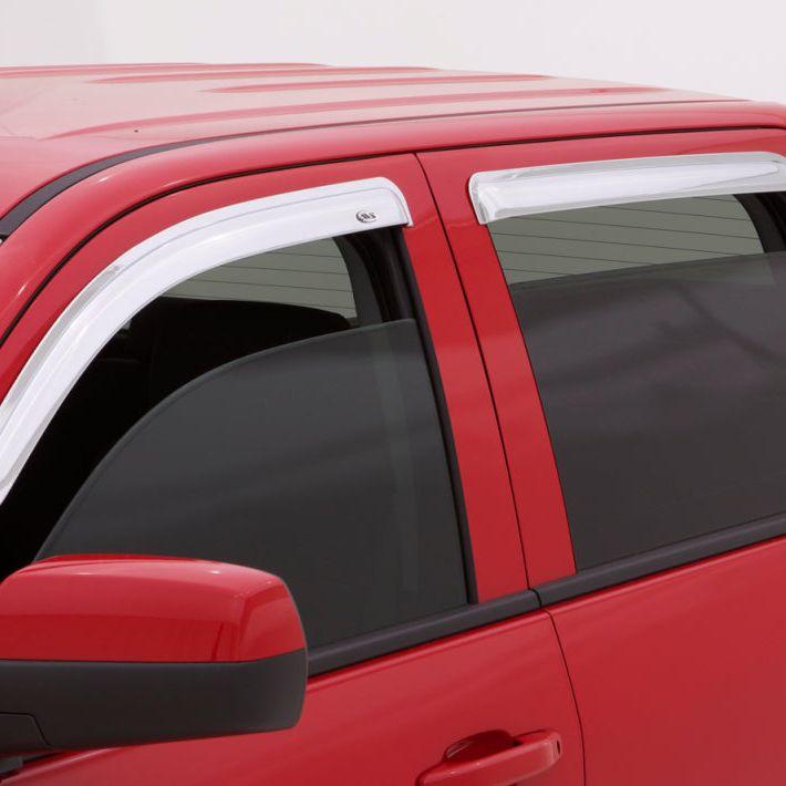 AVS 15-18 Cadillac Escalade Ventvisor Outside Mount Front & Rear Window Deflectors 4pc - Chrome