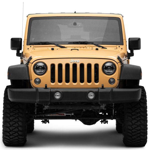 Raxiom 07-18 Jeep Wrangler JK Axial Series LED Headlights- Black Housing (Clear Lens)