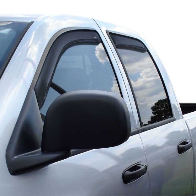 AVS 06-08 Dodge RAM 1500 Mega Cab Ventvisor In-Channel Front & Rear Window Deflectors 4pc - Smoke