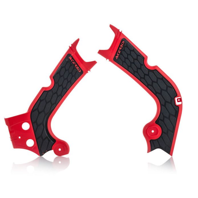 Acerbis 17-19 Honda CRF250R/RX/ CRF450R/RX Frame Guards- X-Grip - Red/Black-Plastics-Acerbis-ACB2630711018-SMINKpower Performance Parts