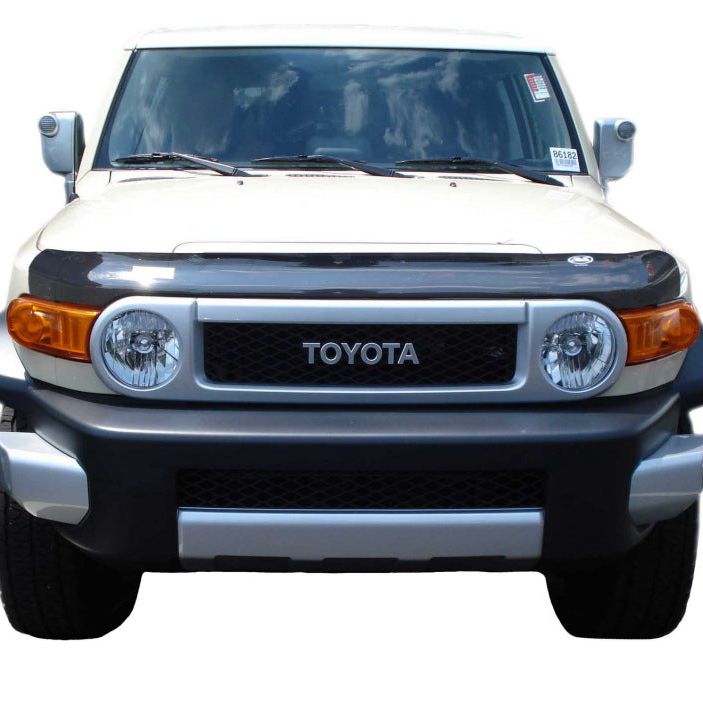 AVS 07-14 Toyota FJ Cruiser High Profile Bugflector II Hood Shield - Smoke