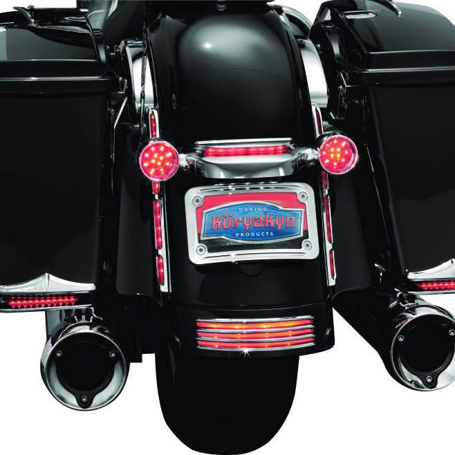 Kuryakyn Curved License Plate Mount Chrome