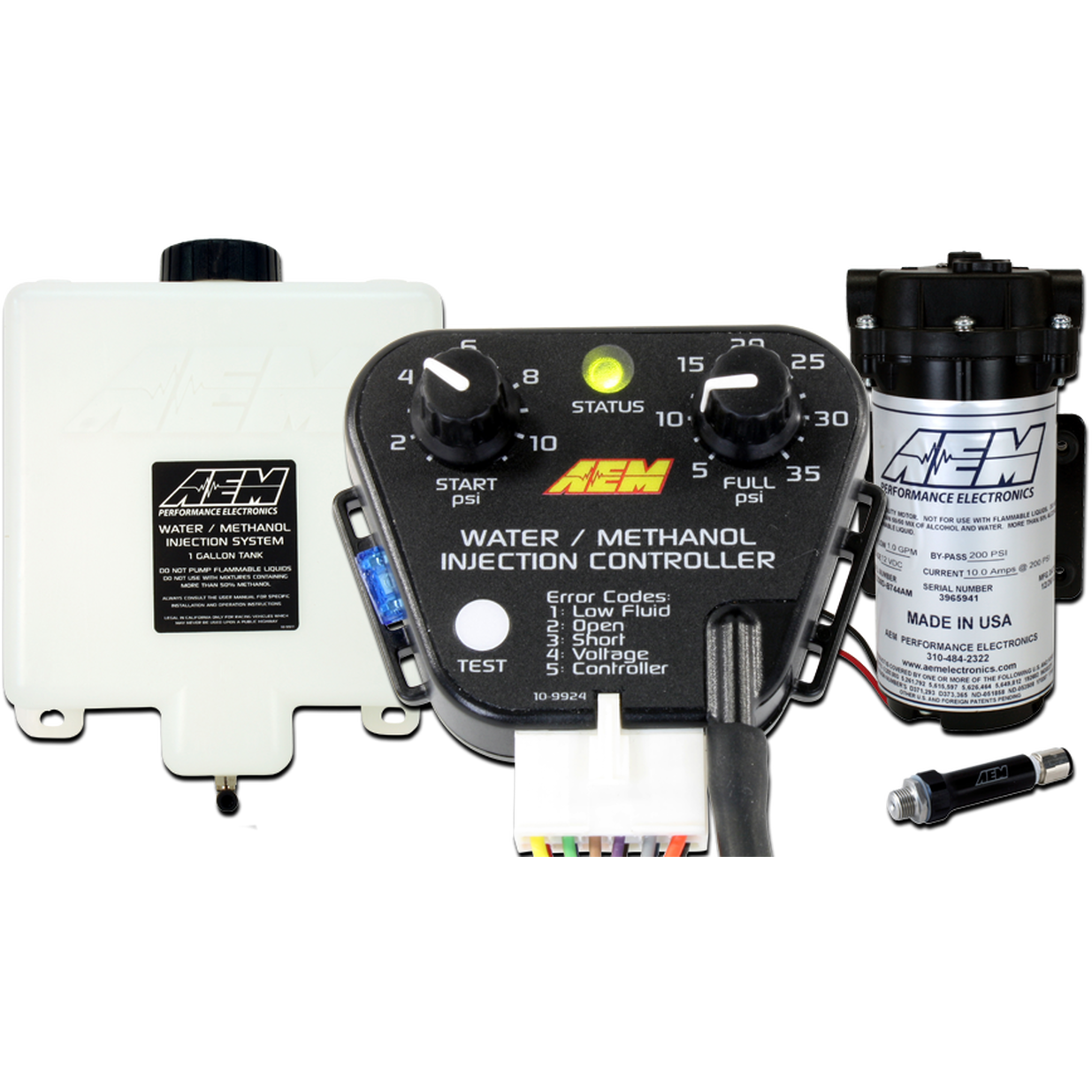 AEM V3 1 Gallon Water/Methanol Injection Kit (Internal Map) - SMINKpower Performance Parts AEM30-3300 AEM