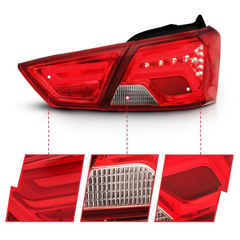 ANZO 14-18 Chevrolet Impala LED Taillights Red/Clear - SMINKpower Performance Parts ANZ321346 ANZO